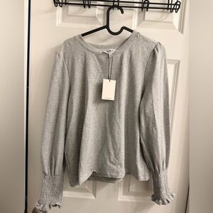 NWT | OAT NY - Gray Women's Top With Ruffle Sleeves